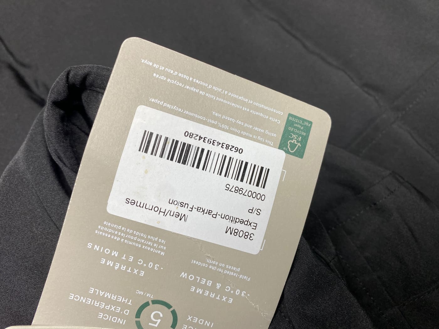Doudoune premium gris et noir 3